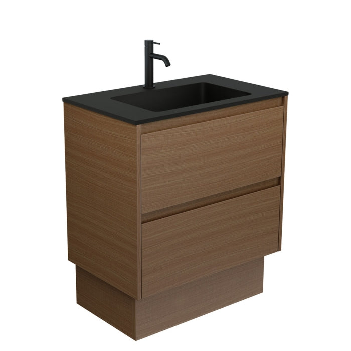 Fienza MON75BWAK Montana Amato 750 Walnut Vanity On Kickboard