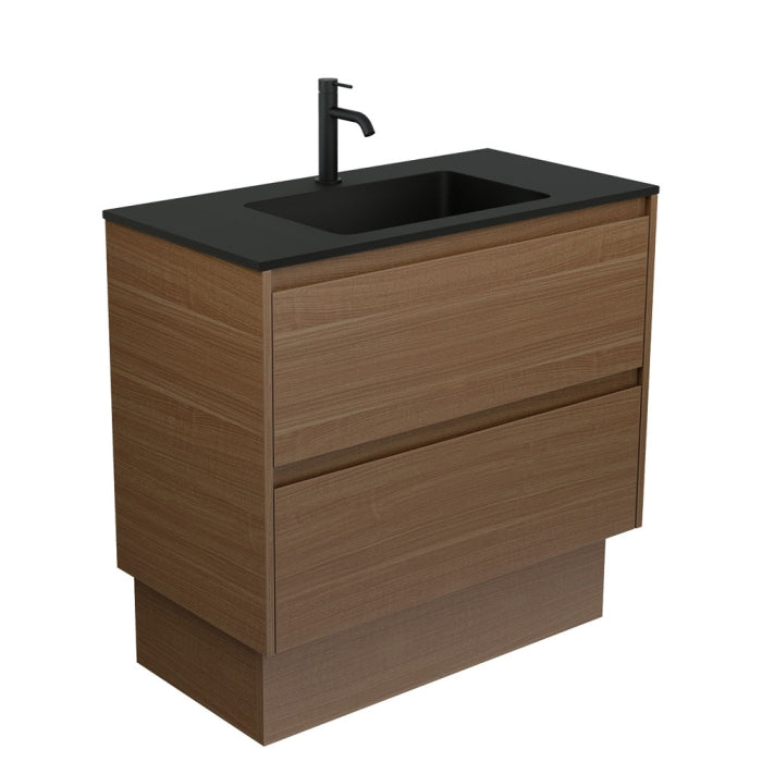 Fienza MON90BWAK Montana Amato 900 Walnut Vanity On Kickboard