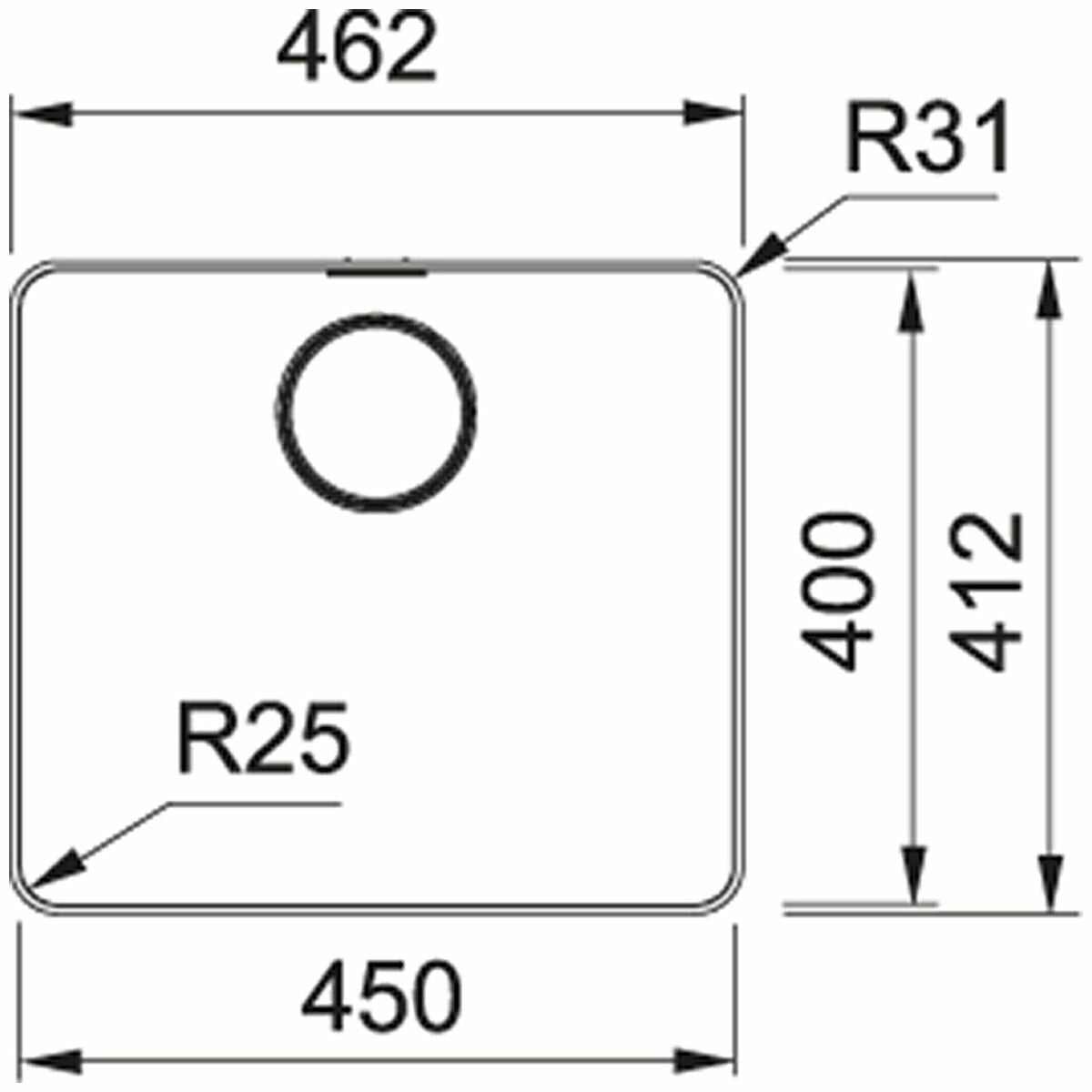 Franke Mythos Single Bowl 450mm Top Mount Stainless Steel with Accessories, MYX210-45FPC