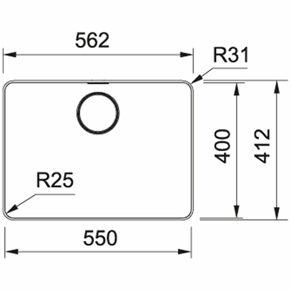 Franke Mythos Single Bowl 550mm Top Mount Stainless Steel with Accessories, MYX210-55FPC
