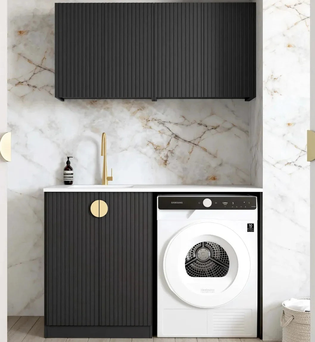 Otti Marlo LA-1305A-MA 1305x600x2100 Laundry Kit, Black