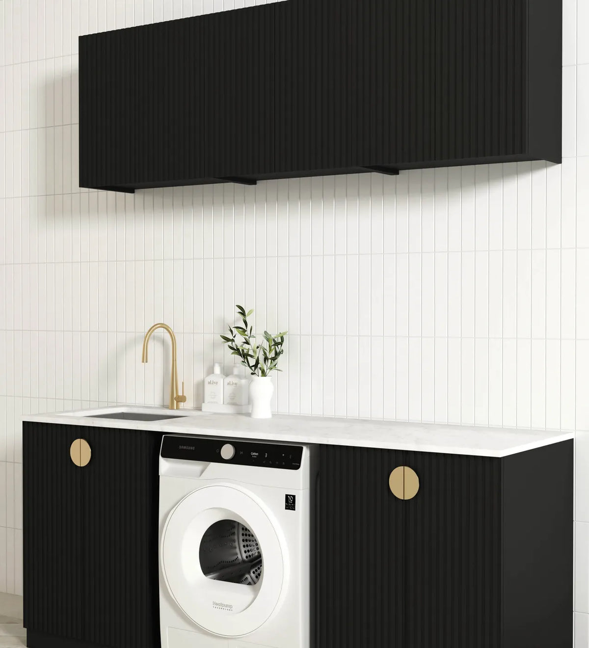 Otti Marlo LA-1960A-MA 1960x600x2100 Black Laundry Kit
