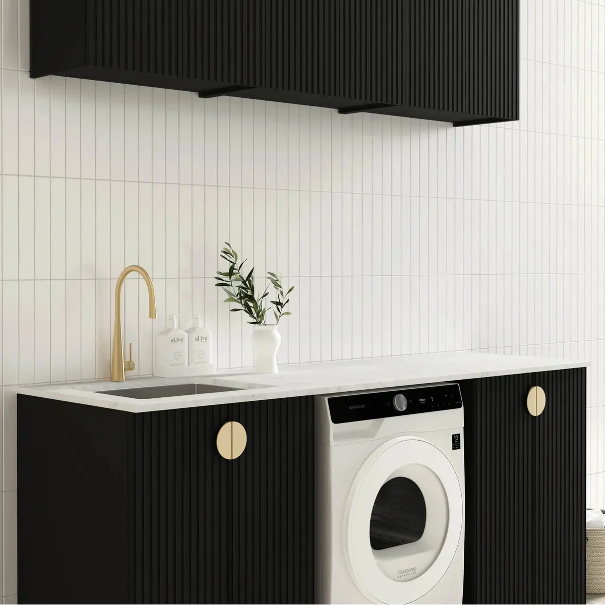 Otti Marlo LA-1960A-MA 1960x600x2100 Black Laundry Kit