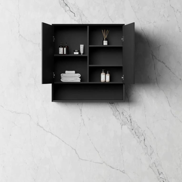 Otti MASV750B Marlo 750mm Matte Black Shaving Cabinet