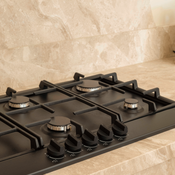 Artusi AGH91MB 90cm Black Finish Gas Cooktop