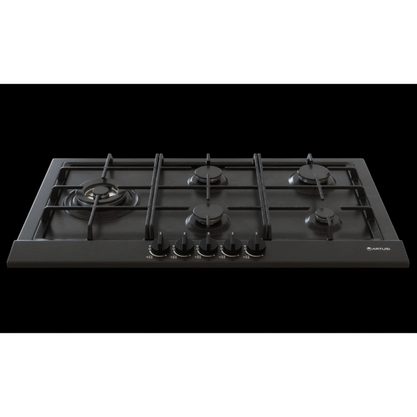 Artusi AGH91MB 90cm Black Finish Gas Cooktop