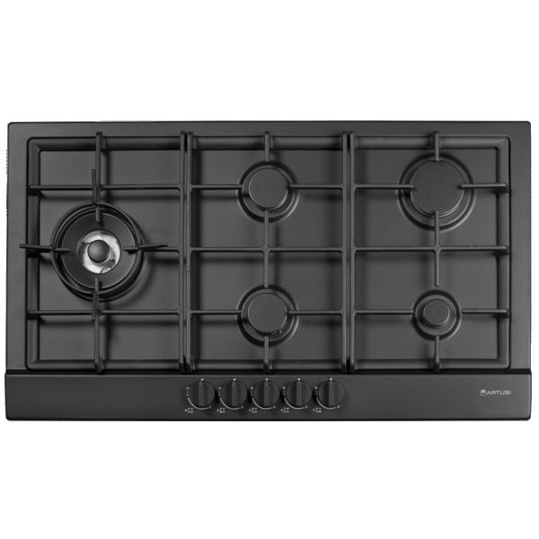Artusi AGH91MB 90cm Black Finish Gas Cooktop