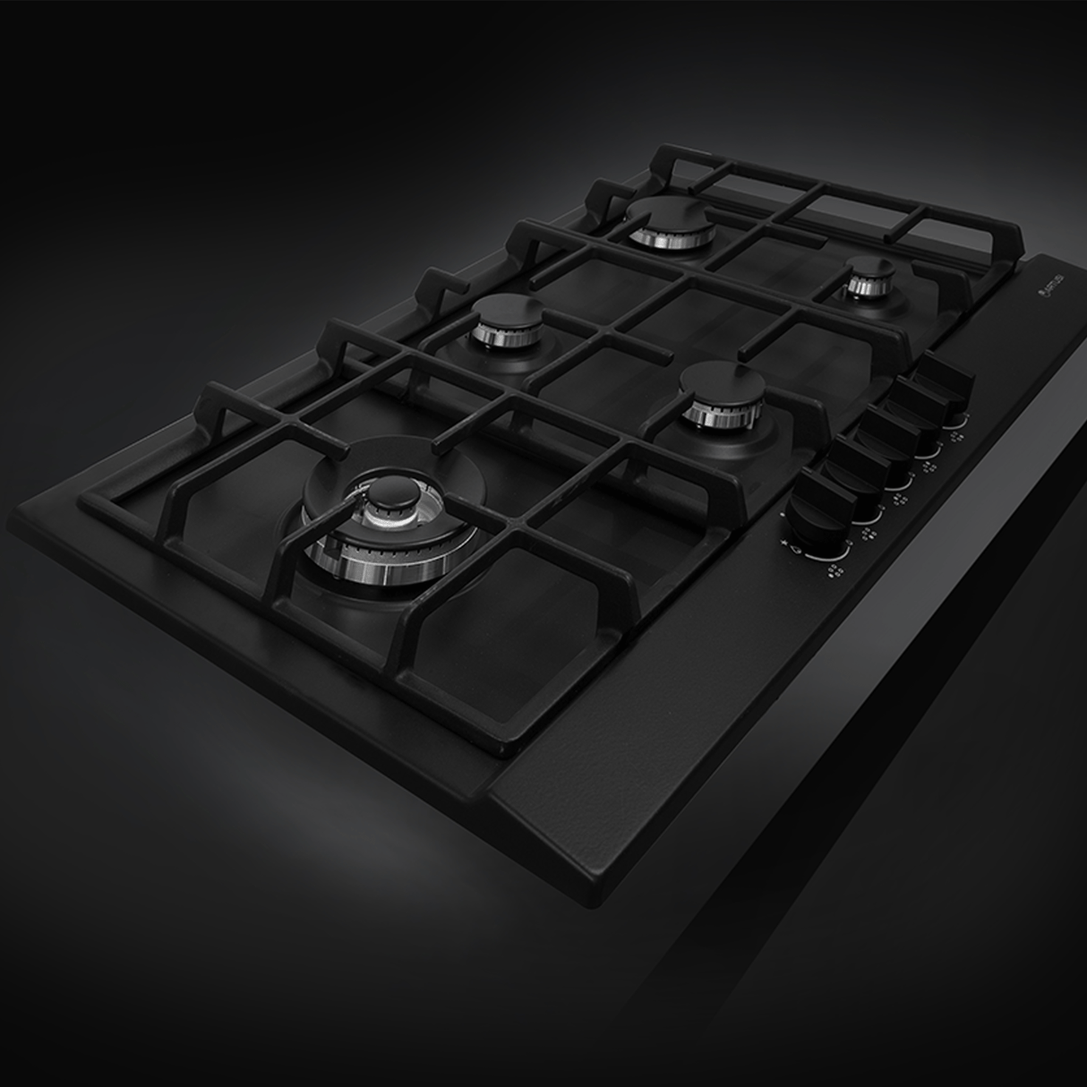 Artusi AGH91MB 90cm Black Finish Gas Cooktop