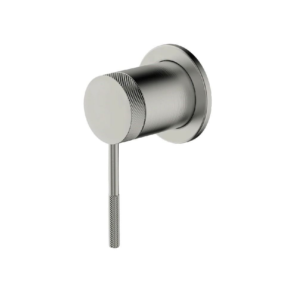 Abey Poco Knurled Shower Mixer, (Trim Only), Brushed Nickel, 6SH-EXT-KBN