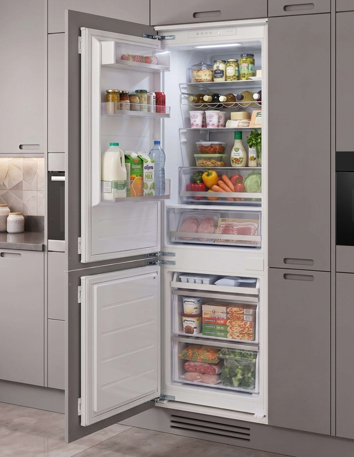 Kleenmaid CRZ27011 270L Integrated Top Mount Refrigerator with Bottom Mount Freezer