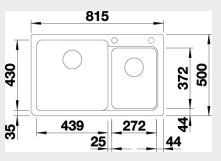 Blanco Naya8Bk5 Super Black Granite Sink Kitchen Sinks