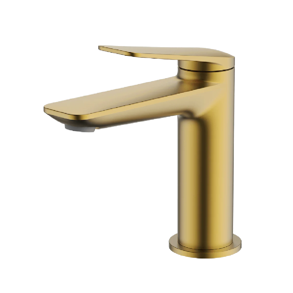 Abey Vela Basin Mixer, Brushed Brass, 7B1-BB
