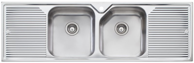Oliveri Np6531Th Nu-Petite Double Bowl Drainer Sink Top Mounted Kitchen Sinks