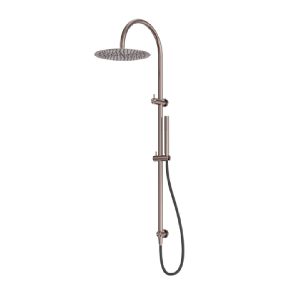Nero Zen Twin Shower with Outdoor Shower Hose Brushed Bronze NR162205C01BZ