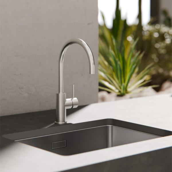 Nero NR162207BN ZEN SS316L Kitchen Mixer - Brushed Nickel