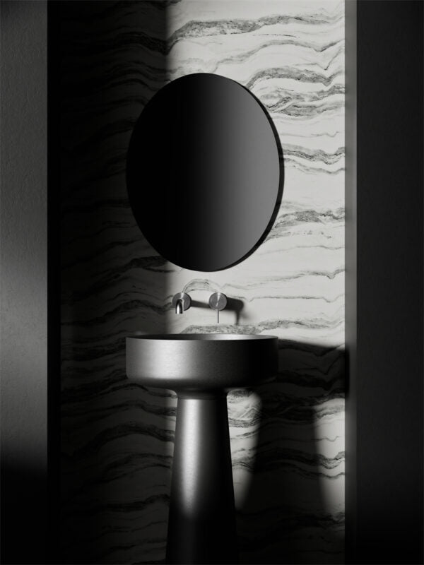 Nero ZEN SS316L Wall Basin/Bath Mixer Separate Back Plate - Brushed Nickel