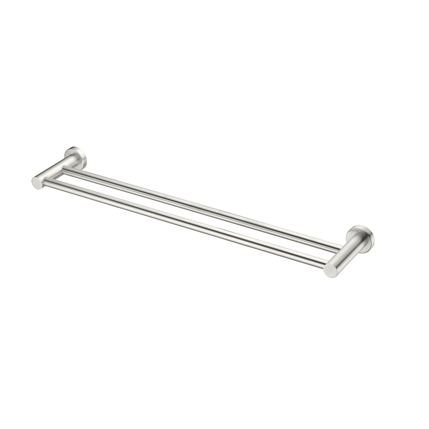 Nero NR1924dBN Mecca Double Towel Rail 600mm - Brushed Nickel