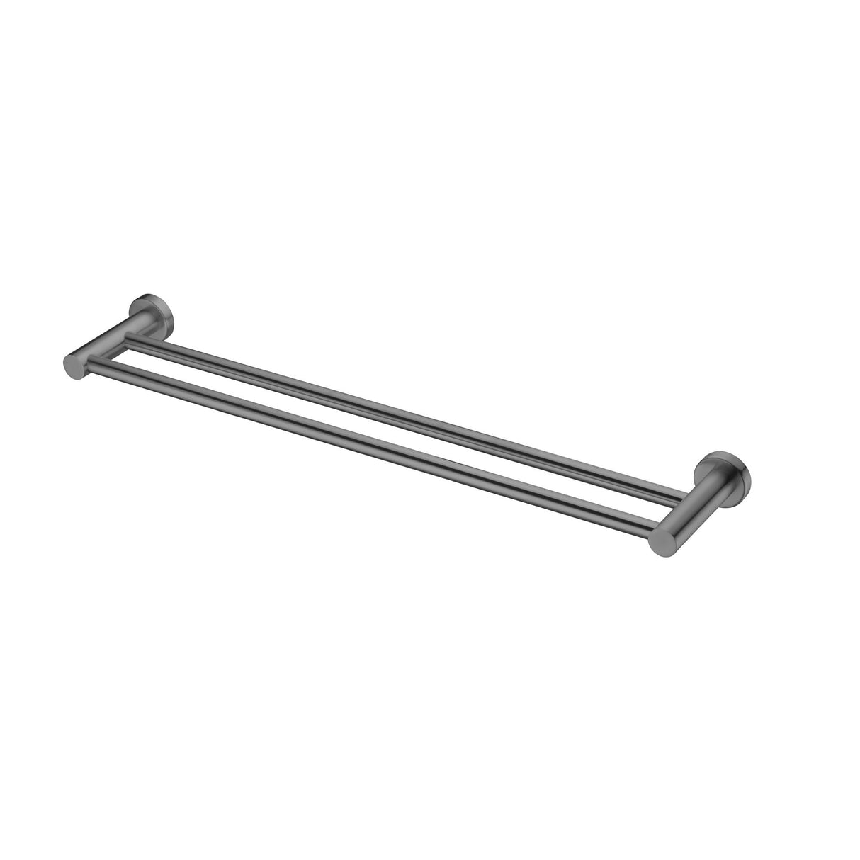 Nero NR1924dGM Mecca Double Towel Rail 600mm - Gunmetal Grey