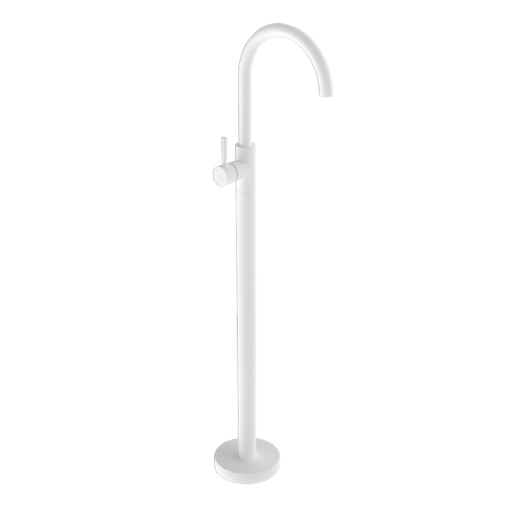 Nero NR210903a01MW Dolce Freestanding Bath Mixer - Matte White