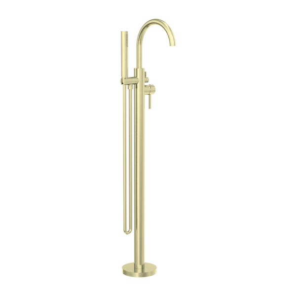Nero NR210903ABG Freestanding Bath Mixer with Handshower - Brushed Gold