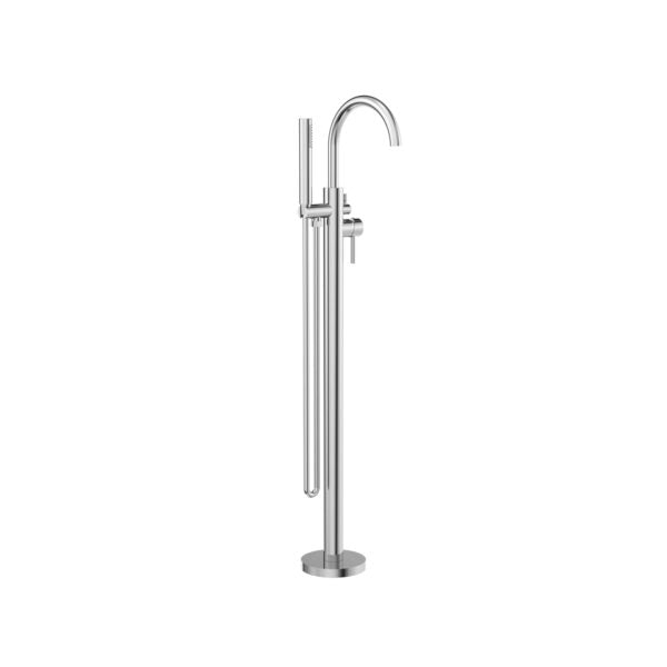 Nero NR210903aCH Freestanding Bath Mixer Spout and Handshower - Chrome