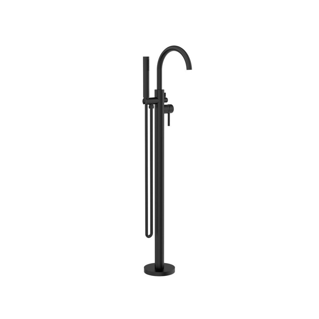 Nero NR210903aMB Freestanding Bath Mixer with Handshower - Matte Black