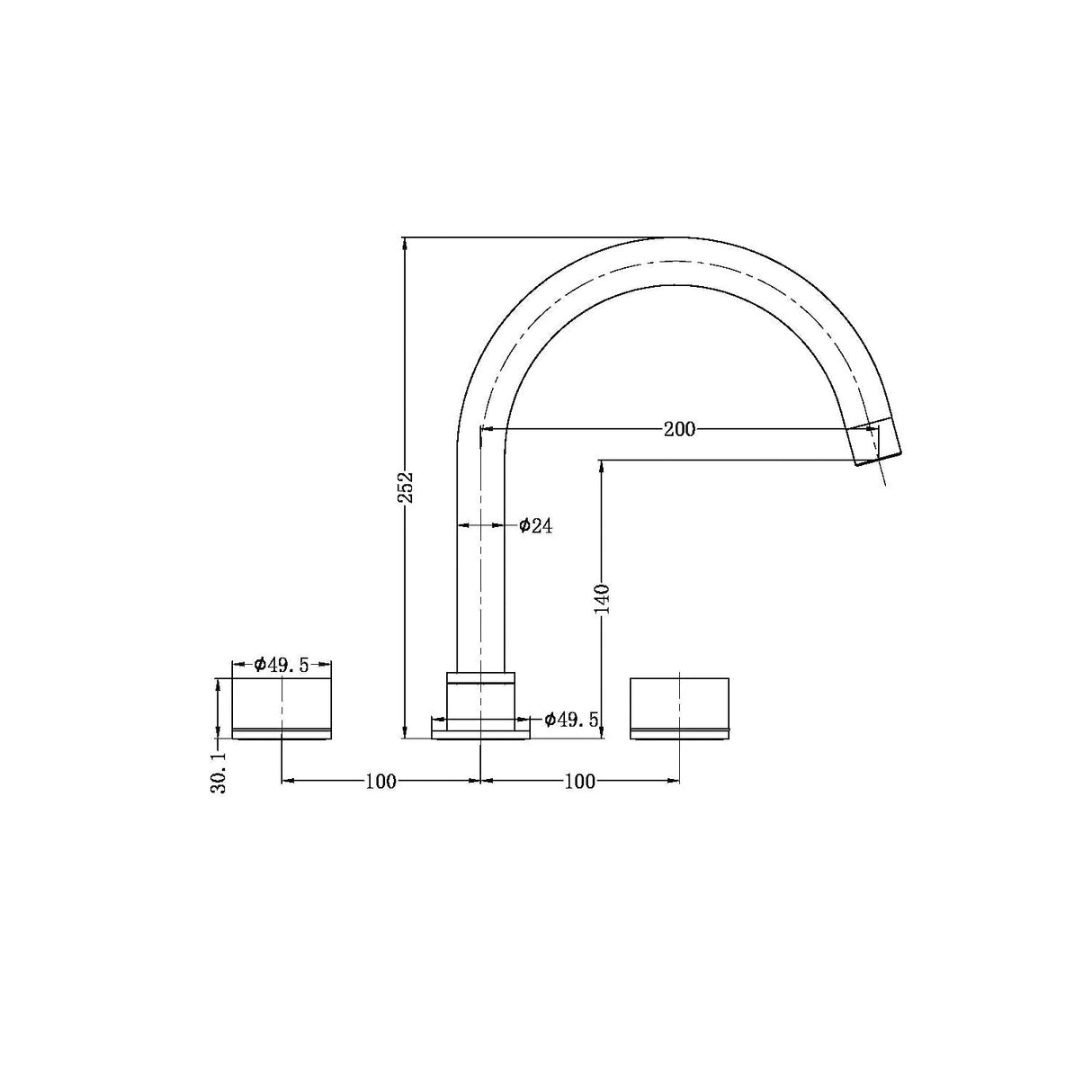 Nero NR211703CH Kara Bath Set - Chrome