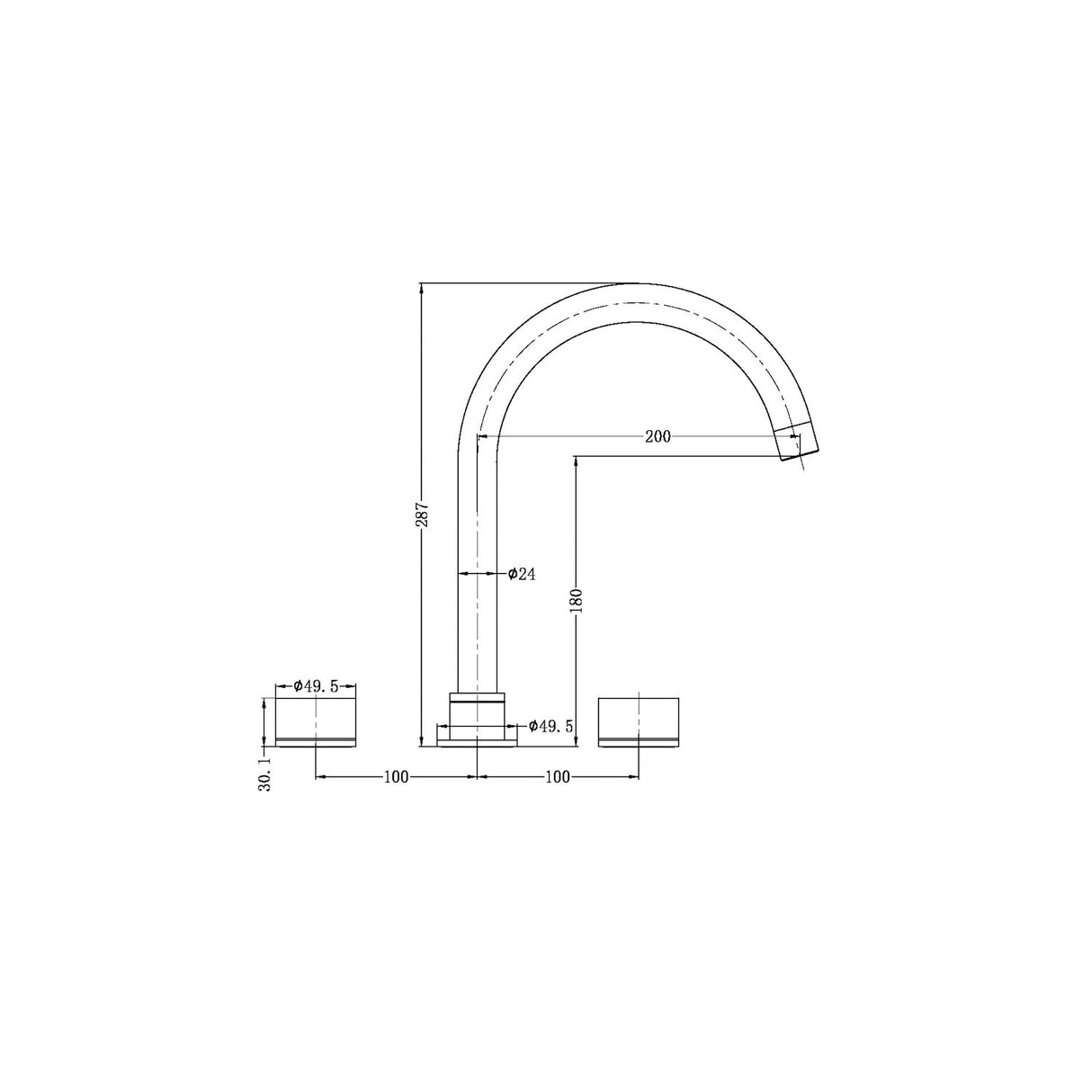 Nero NR211707BN Kara Kitchen Set - Brushed Nickel
