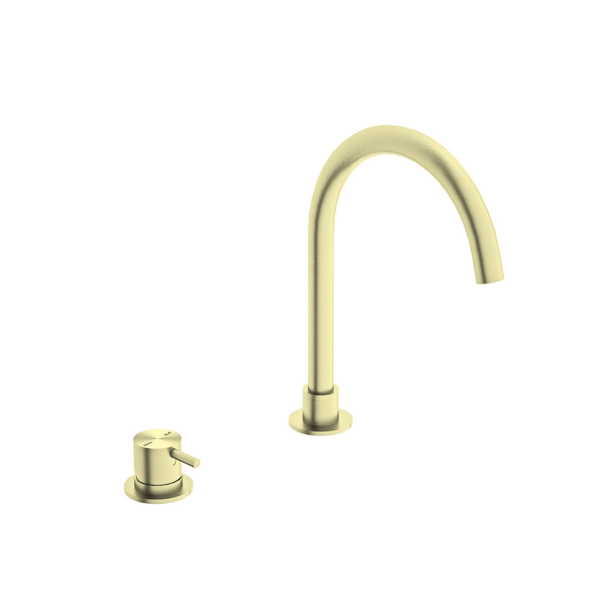 Nero NR221901bBG Mecca Hob Basin Mixer with Round Swivel Spout - Brushed Gold