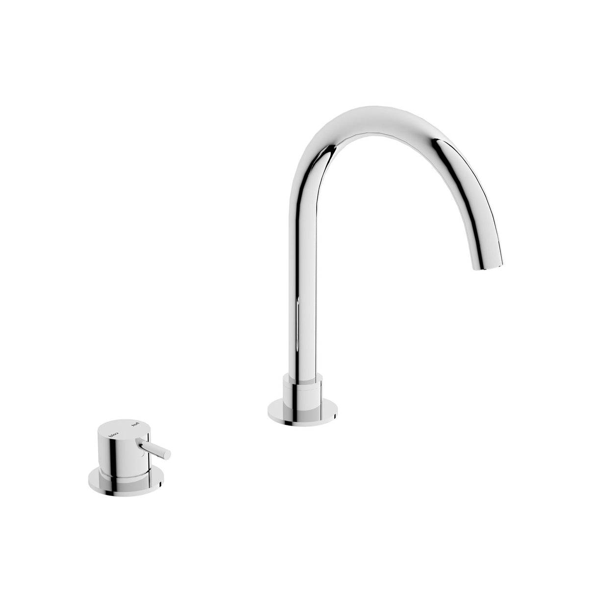 Nero NR221901bCH Mecca Hob Basin Mixer with Round Swivel Spout - Chrome