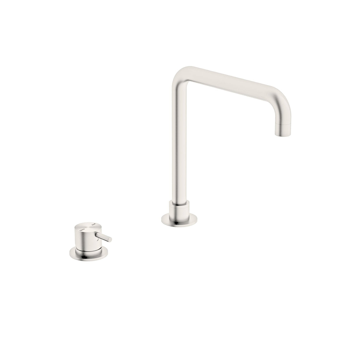 Nero NR221901cBN Mecca Hob Basin Mixer with Square Swivel Spout - Brushed Nickel
