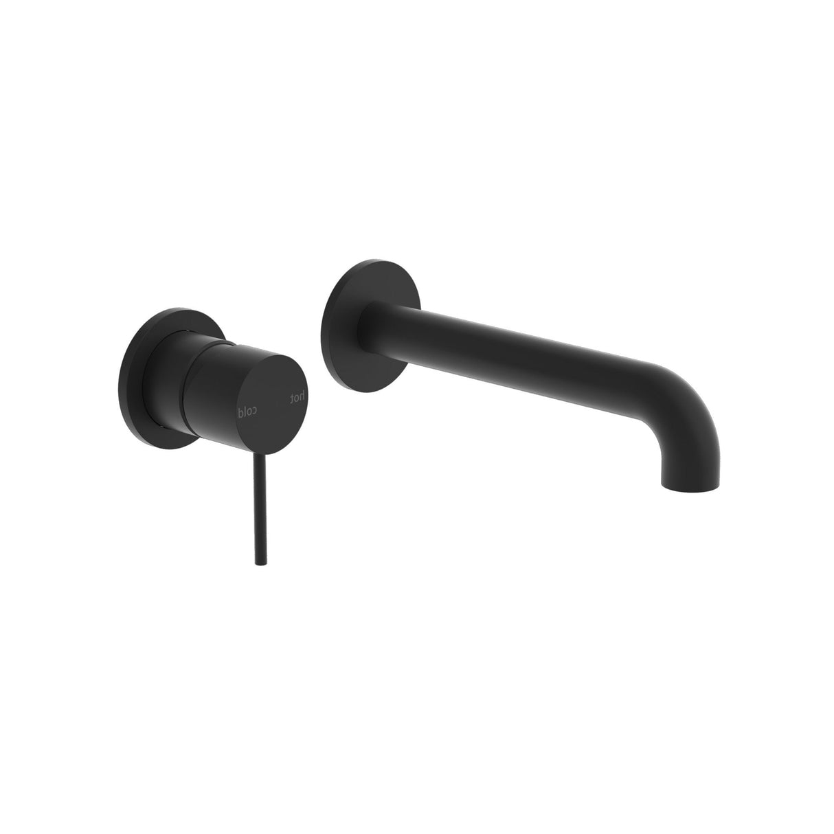 Nero Mecca Wall Mixer Set Basin / Bath (Separate Backplates) - Matte Black