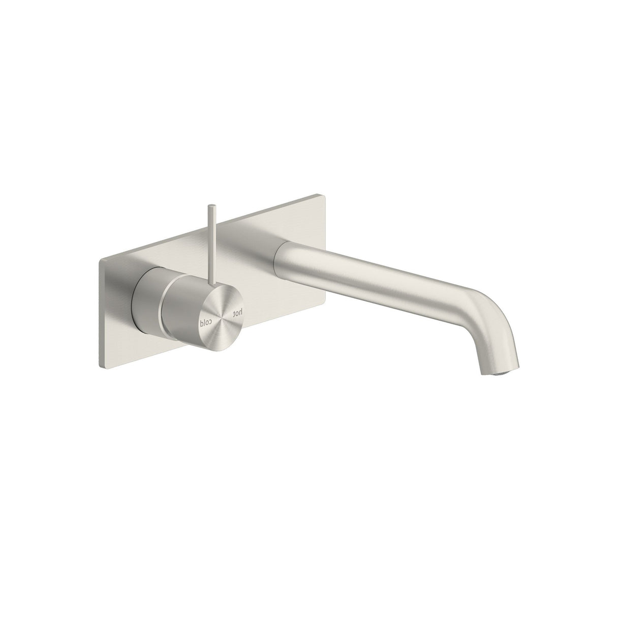 Nero Mecca Wall Mixer Set Basin / Bath Handle Up - Brushed Nickel