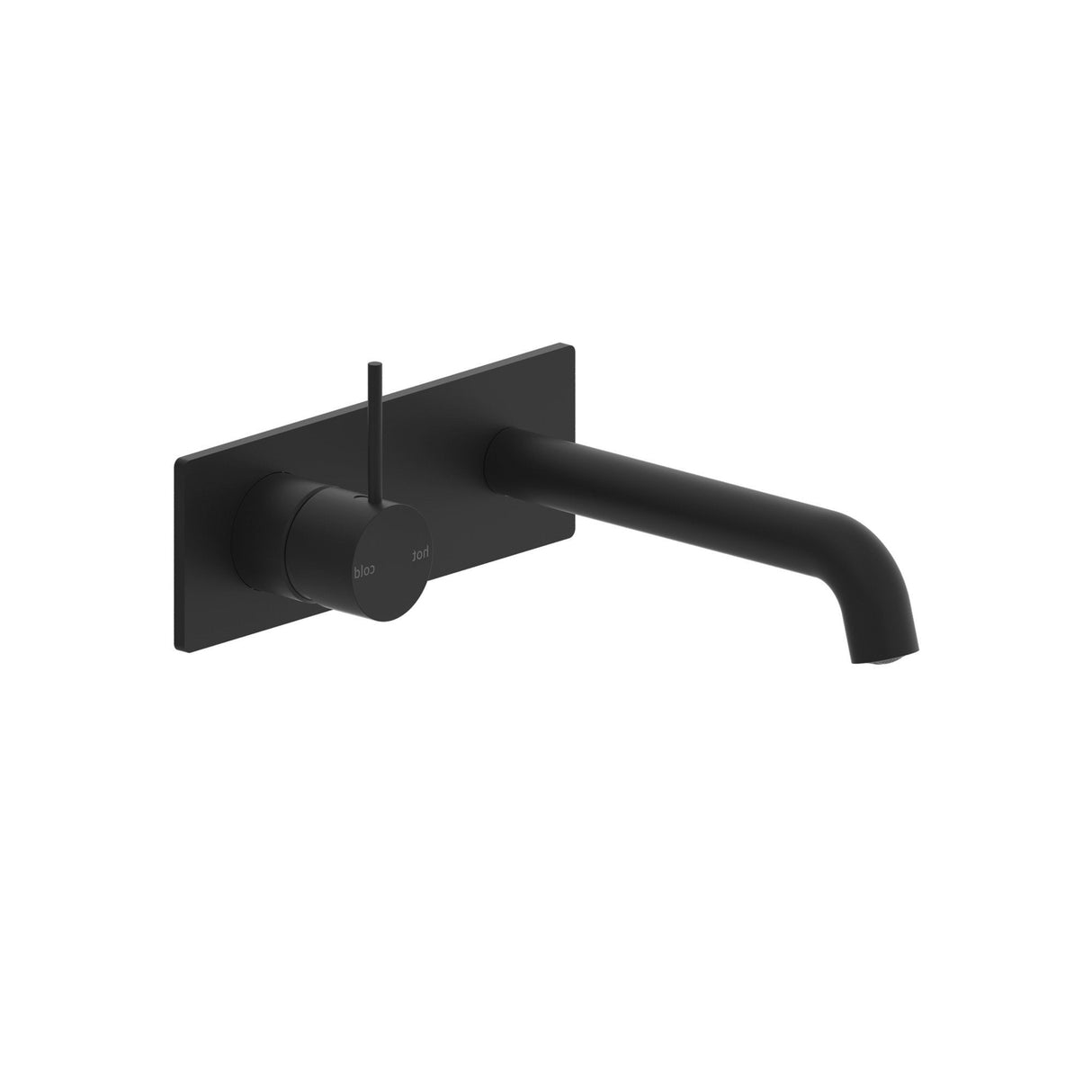 Nero Mecca Wall Mixer Set Basin / Bath Handle Up - Matte Black