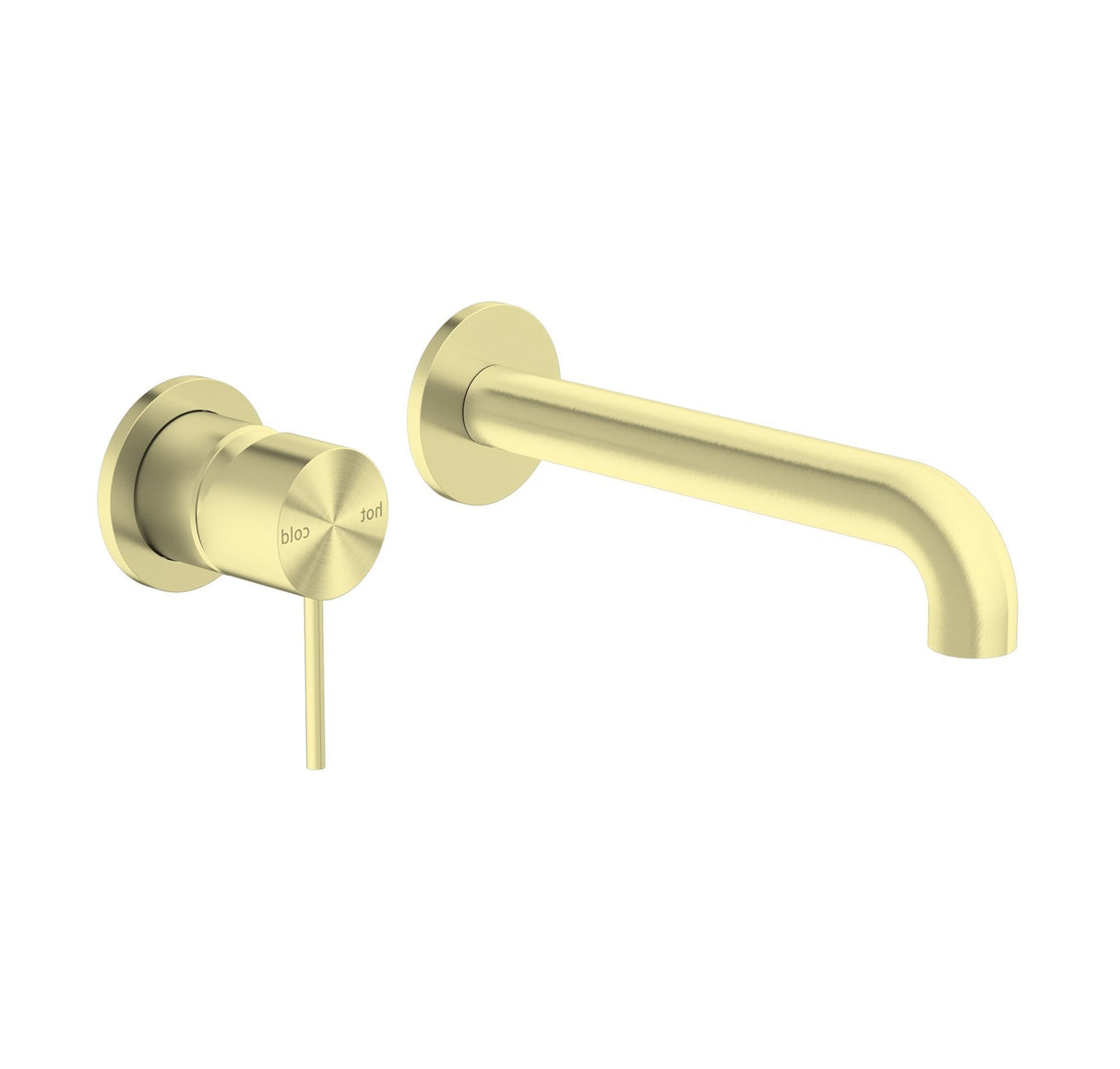 Nero Mecca Wall Mixer Set Basin / Bath (Separate Backplates) - Brushed Gold