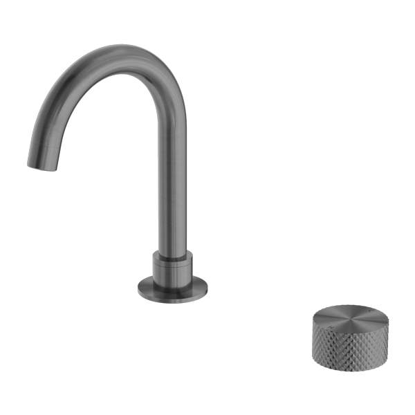 Nero NR252001GR Opal Progressive Basin Mixer - Gunmetal Grey