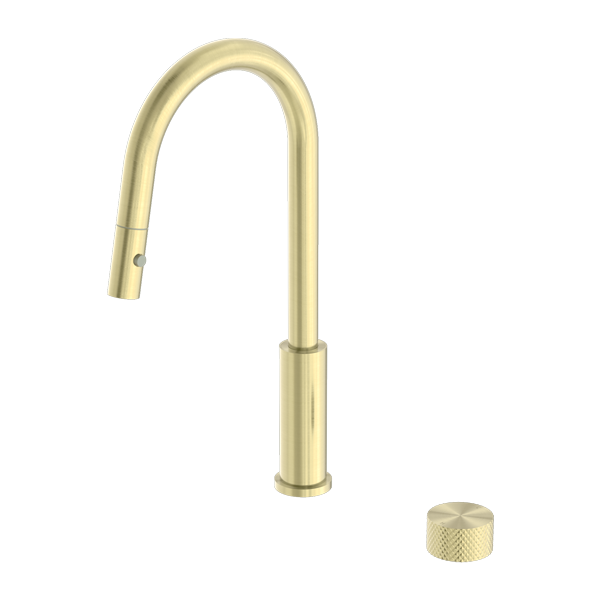 Nero NR252008BG Opal Progressive Pull Out Kitchen Mixer - Brushed Gold