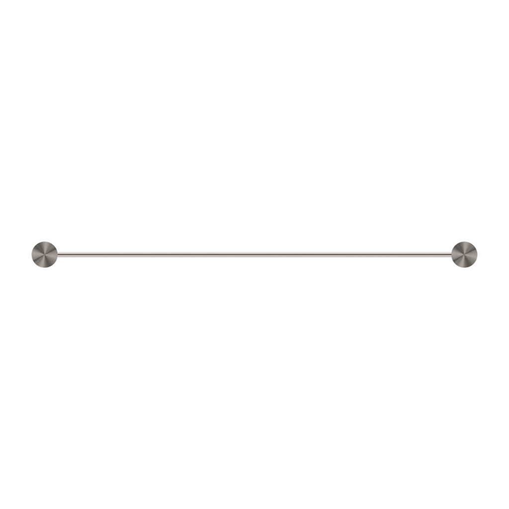 Nero Opal Double Towel Rail - Brushed Nickel
