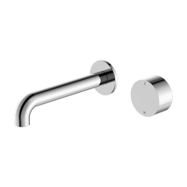 Nero Kara Progressive Wall Basin Mixer Set - Chrome