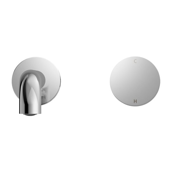 Nero Kara Progressive Wall Basin Mixer Set - Chrome