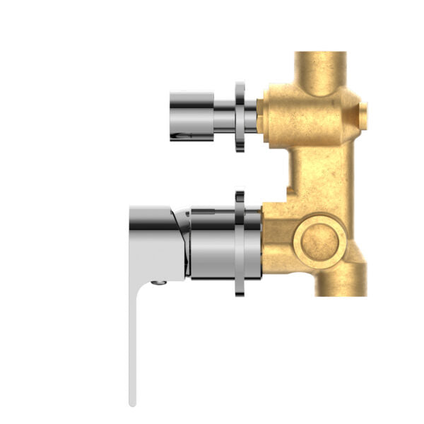 Nero NR321511GCH Bianca Shower / Bath Mixer with Diverter (Separate Backplates) - Chrome