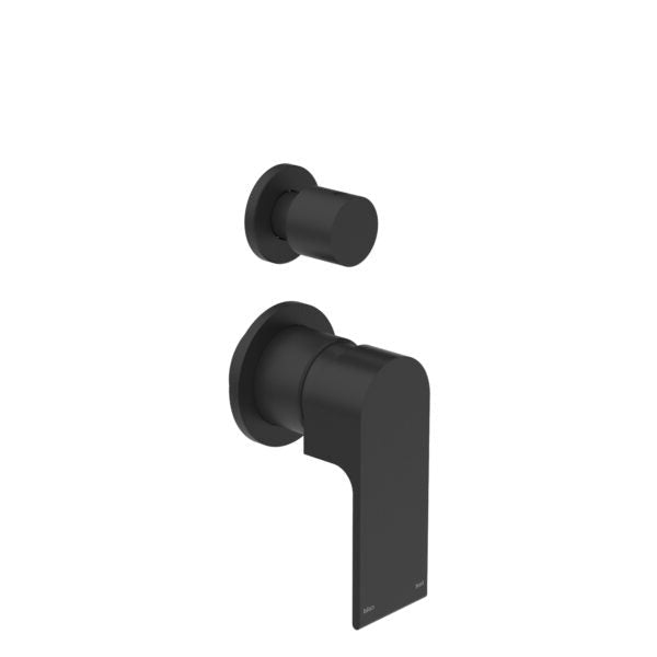 Nero NR321511GMB Bianca Shower / Bath Mixer with Diverter (Separate Backplates) - Matte Black