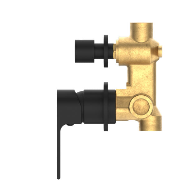 Nero NR321511GMB Bianca Shower / Bath Mixer with Diverter (Separate Backplates) - Matte Black