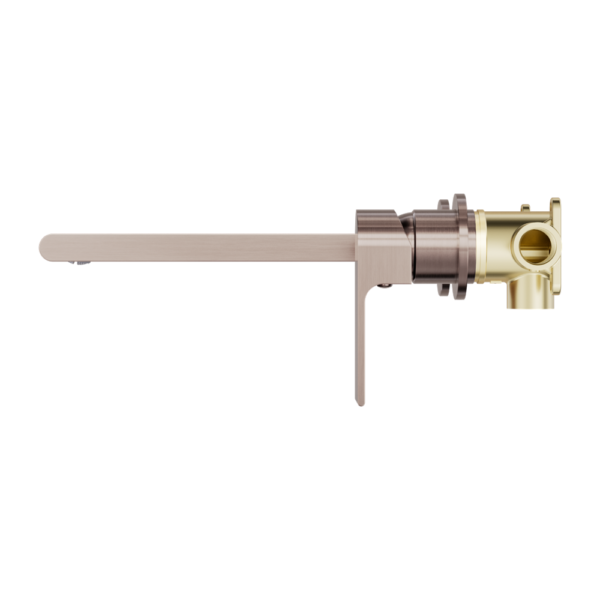 Nero Bianca Wall Basin/Bath Mixer (Separate Back Plate) - Brushed Bronze
