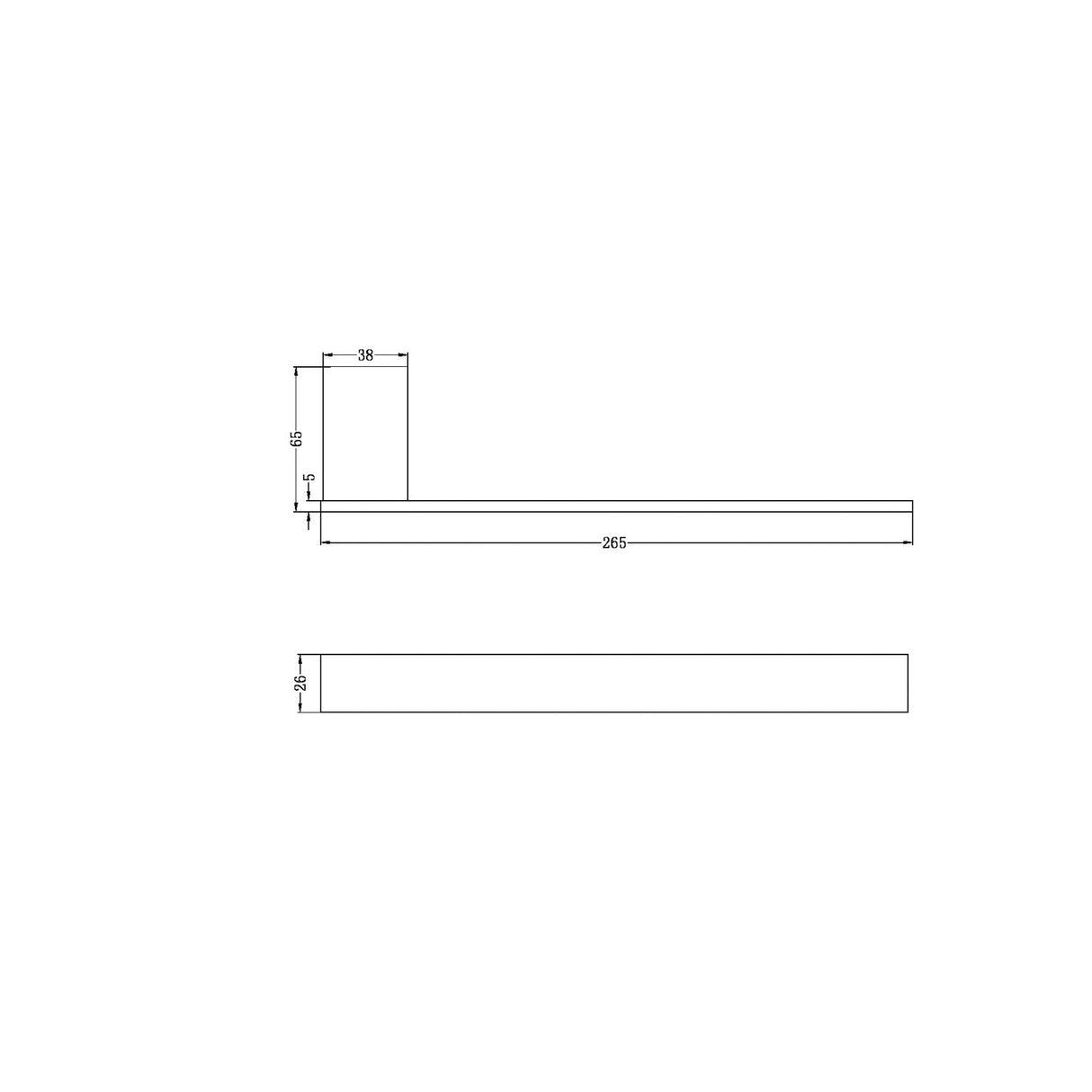 Nero NR4680MB Celia Hand Towel Rail - Matte Black