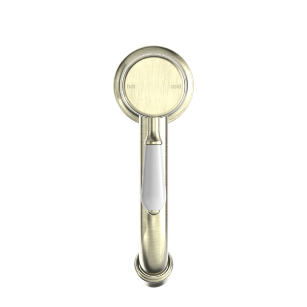 Nero York Straight Basin Mixer - Aged Brass