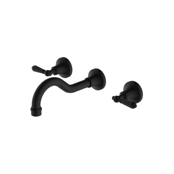 Nero York Wall Basin Set - Matte Black