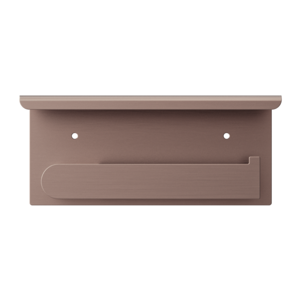 Nero NR9086aBZ Bianca Toilet Roll Holder with Shelf - Brushed Bronze