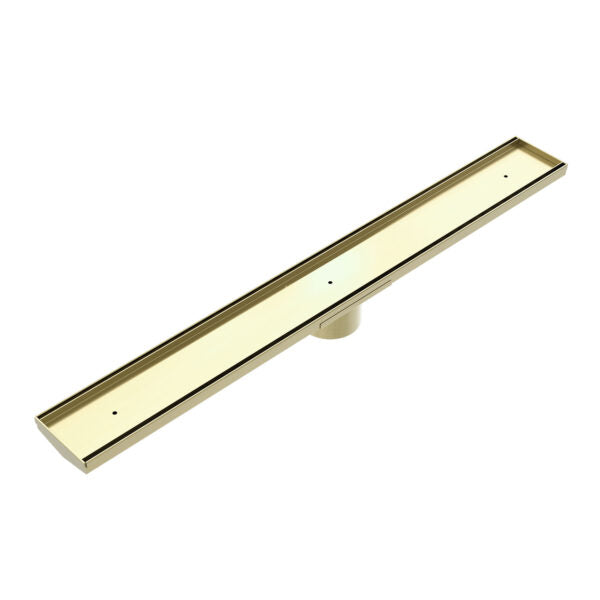Nero NRFG001HSBG Tile Insert V Channel Floor Waste 89mm Outlet - Brushed Gold
