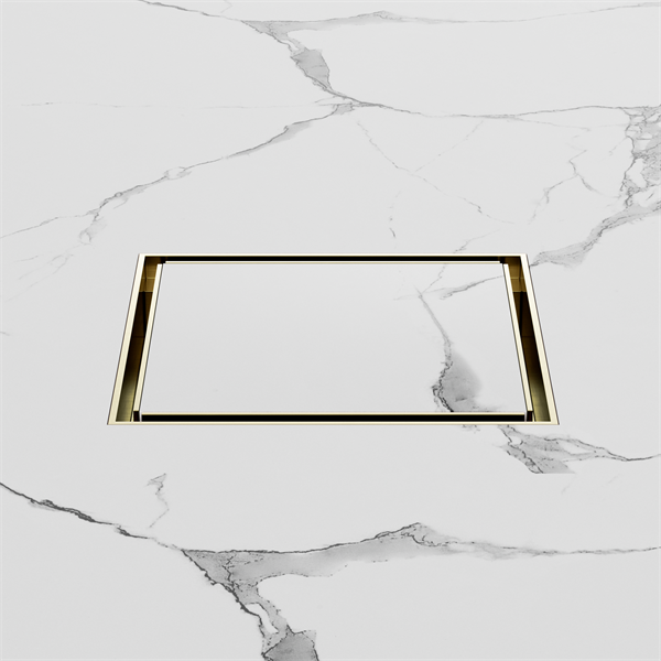 Nero NRFW008BG Tile Insert Floor Waste 100mm Outlet - Brushed Gold